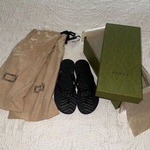 Gucci Black Slide Sandals